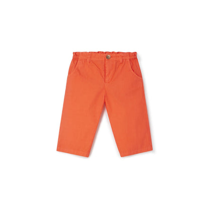 儿童橙色棉长裤