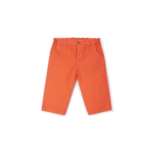 儿童橙色棉长裤