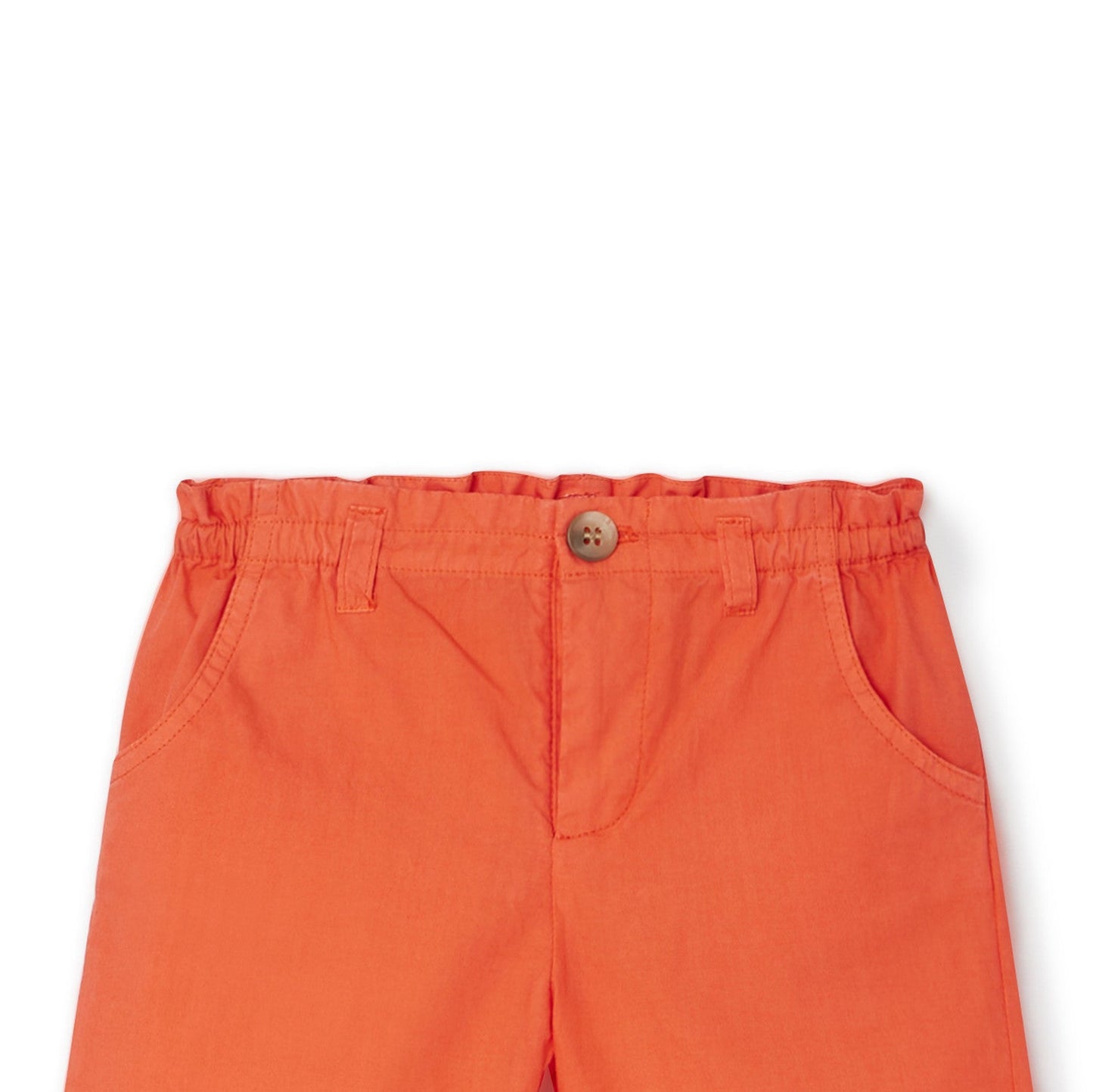 儿童橙色棉长裤