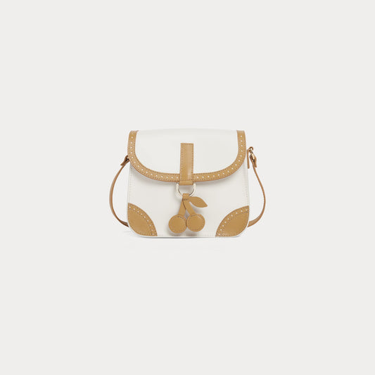 女童白色Logo单肩包
