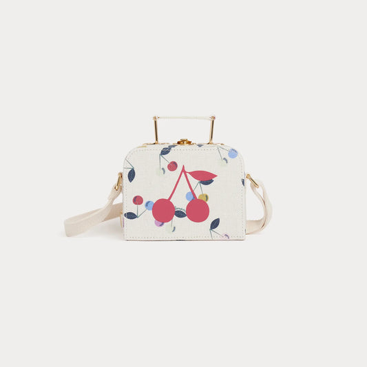 女童白色Logo手提包