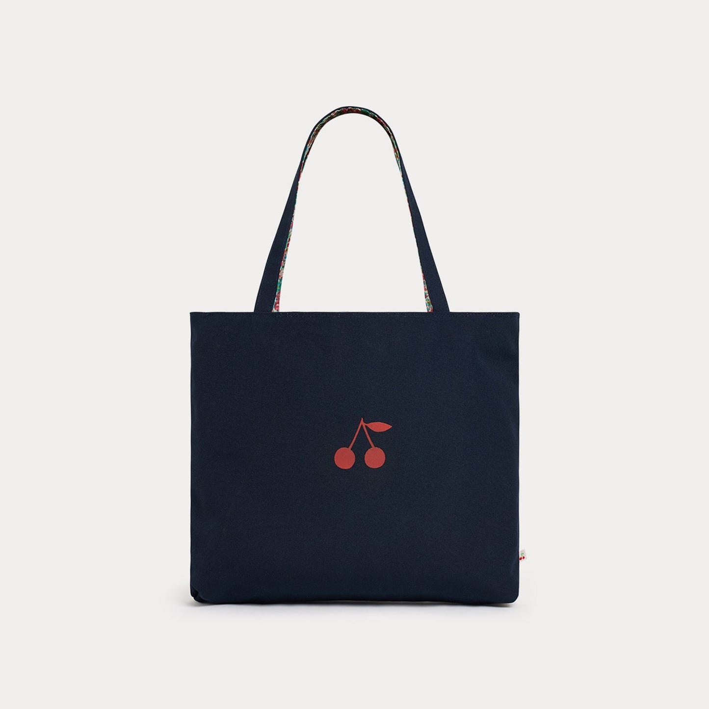 女童彩色碎花Logo手提包