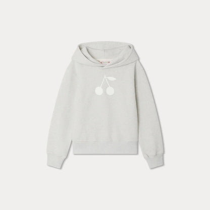 女童灰色Logo连帽卫衣