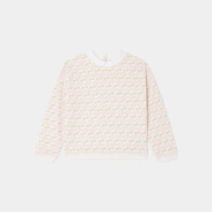 女童粉色Logo棉卫衣