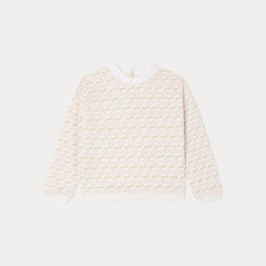女童粉色Logo棉卫衣