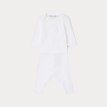 婴儿白色棉套装