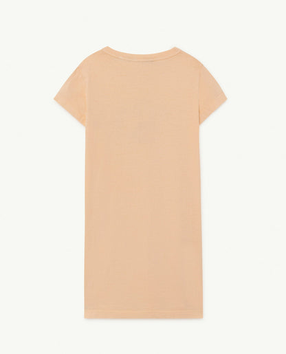 女童米色棉连衣裙