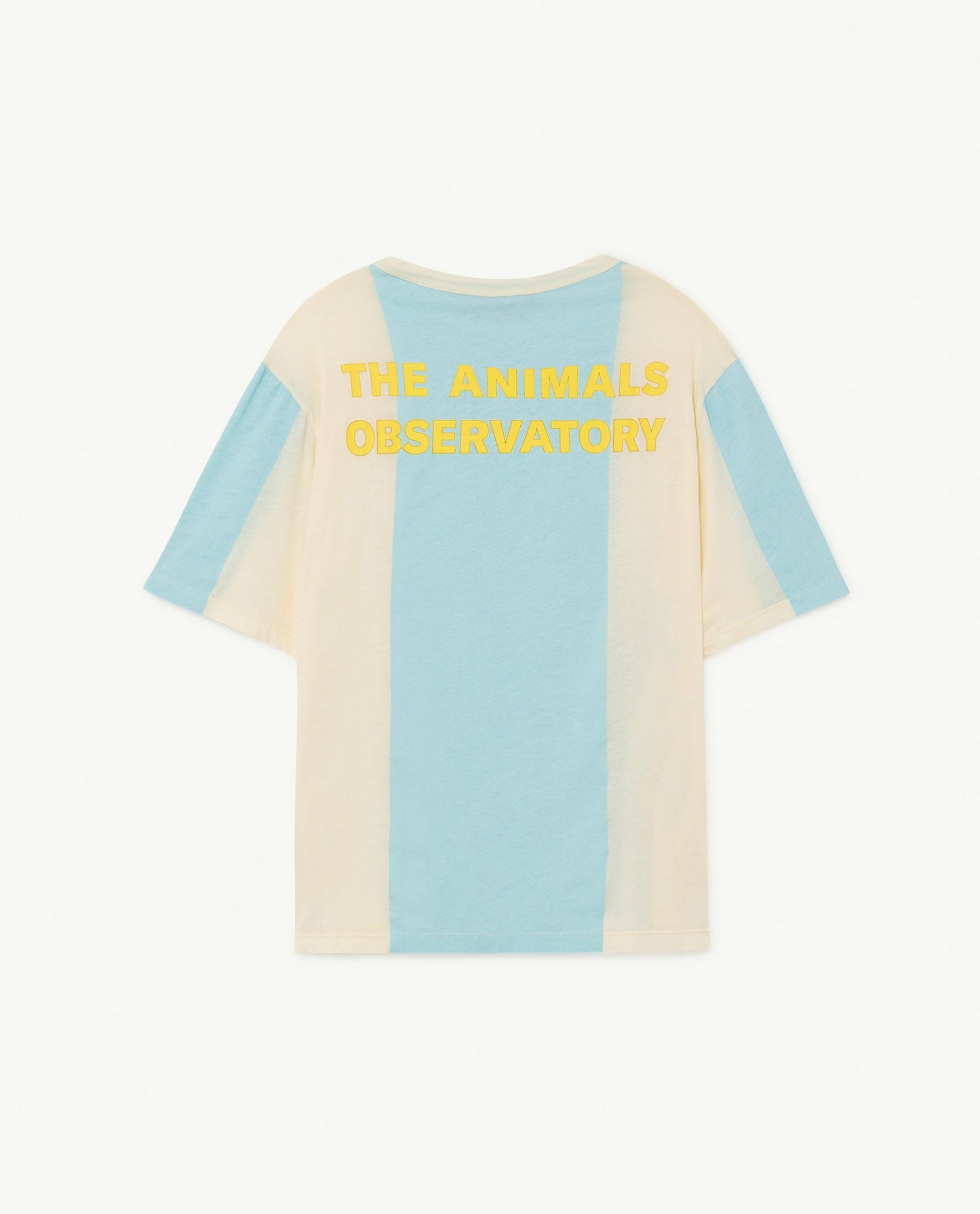 Girls White & Blue Stripe Cotton T-Shirt