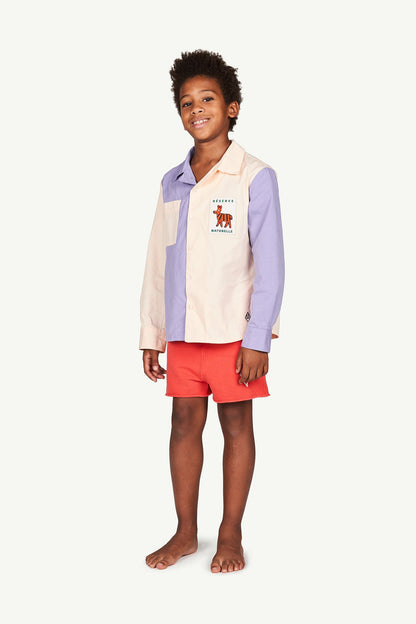 儿童红色Logo棉短裤