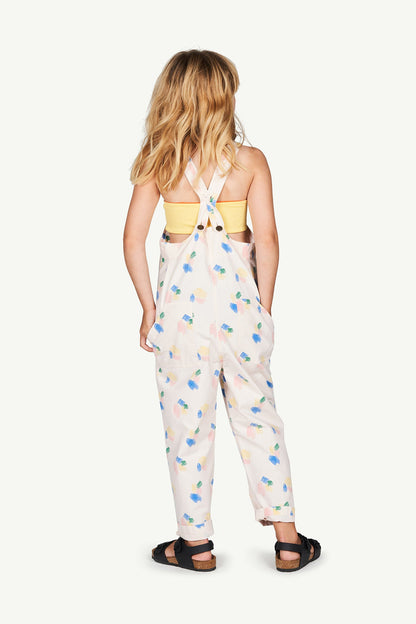 女童白色印花连体裤