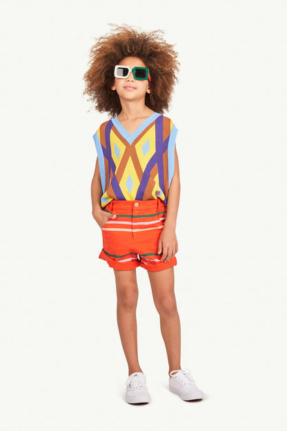 儿童蓝色Logo背心