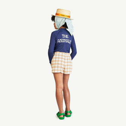 儿童深蓝色游泳上衣