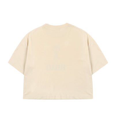 Boys & Girls White Printing Cotton T-Shirt