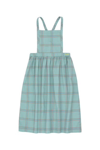 Girls Sea Green Check Cotton Skirt