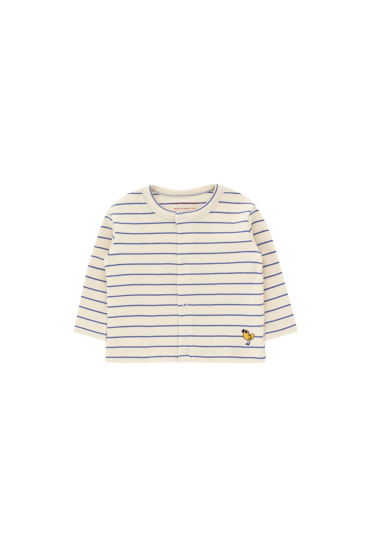 Baby Boys & Girls White Striped Cotton Cardigan