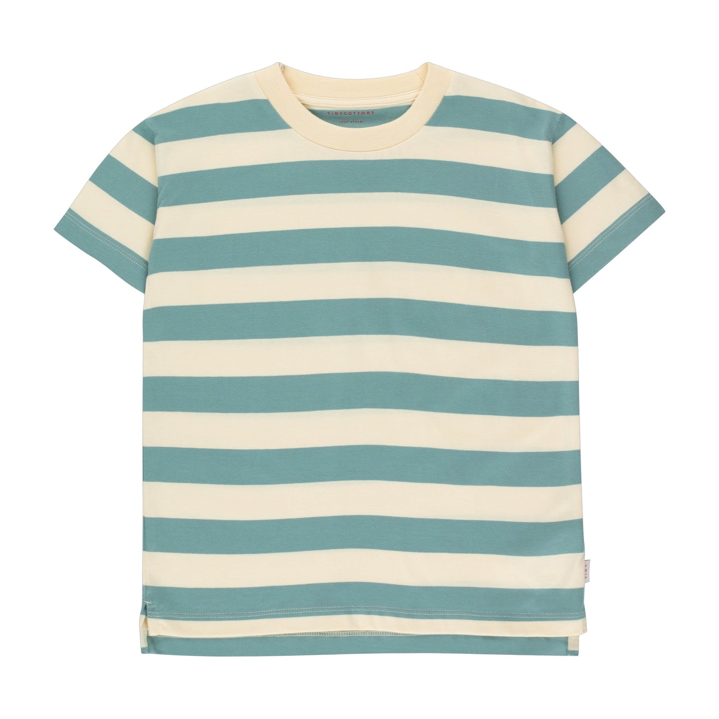 儿童绿色条纹棉T恤