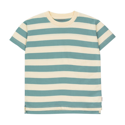 儿童绿色条纹棉T恤