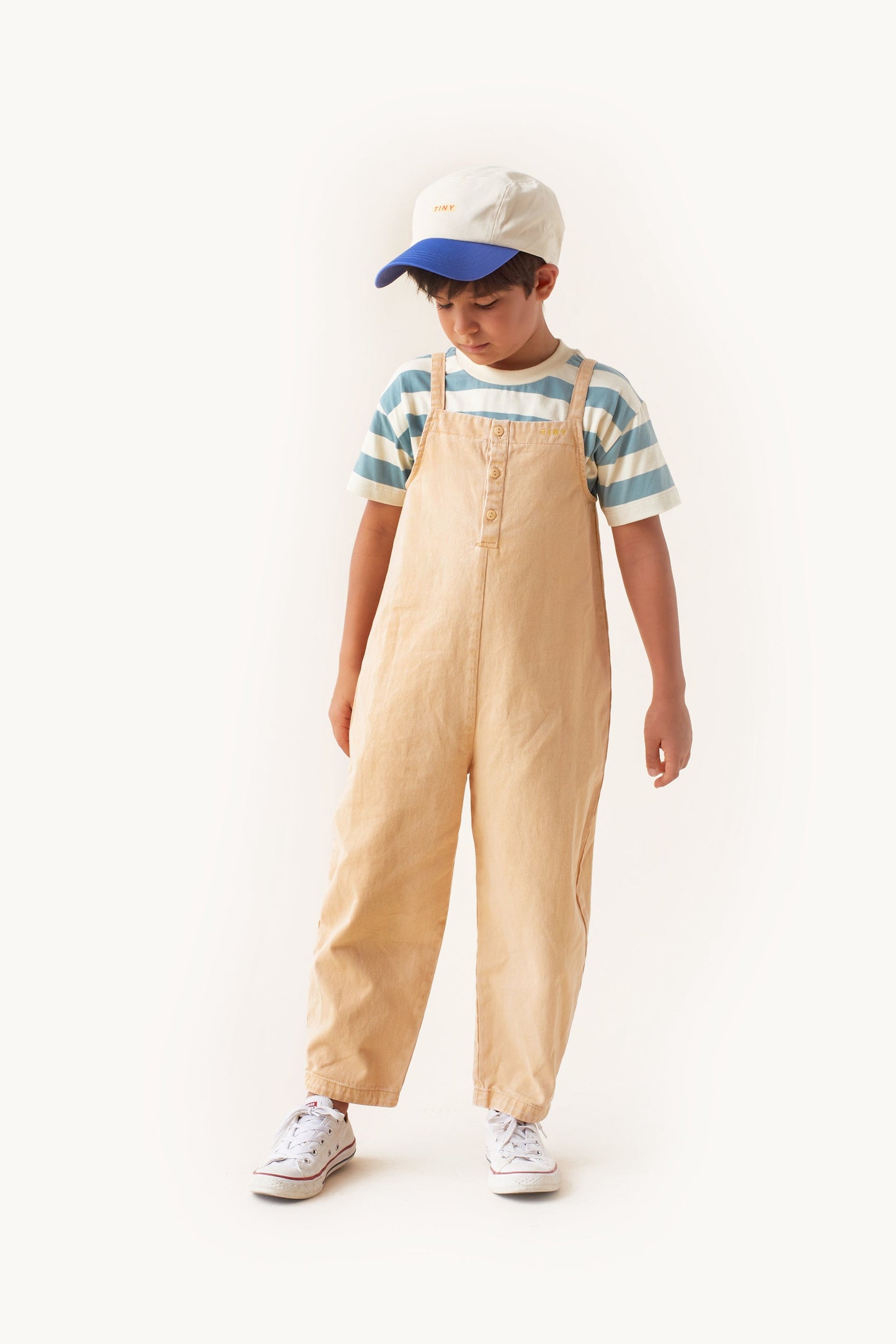 儿童绿色条纹棉T恤