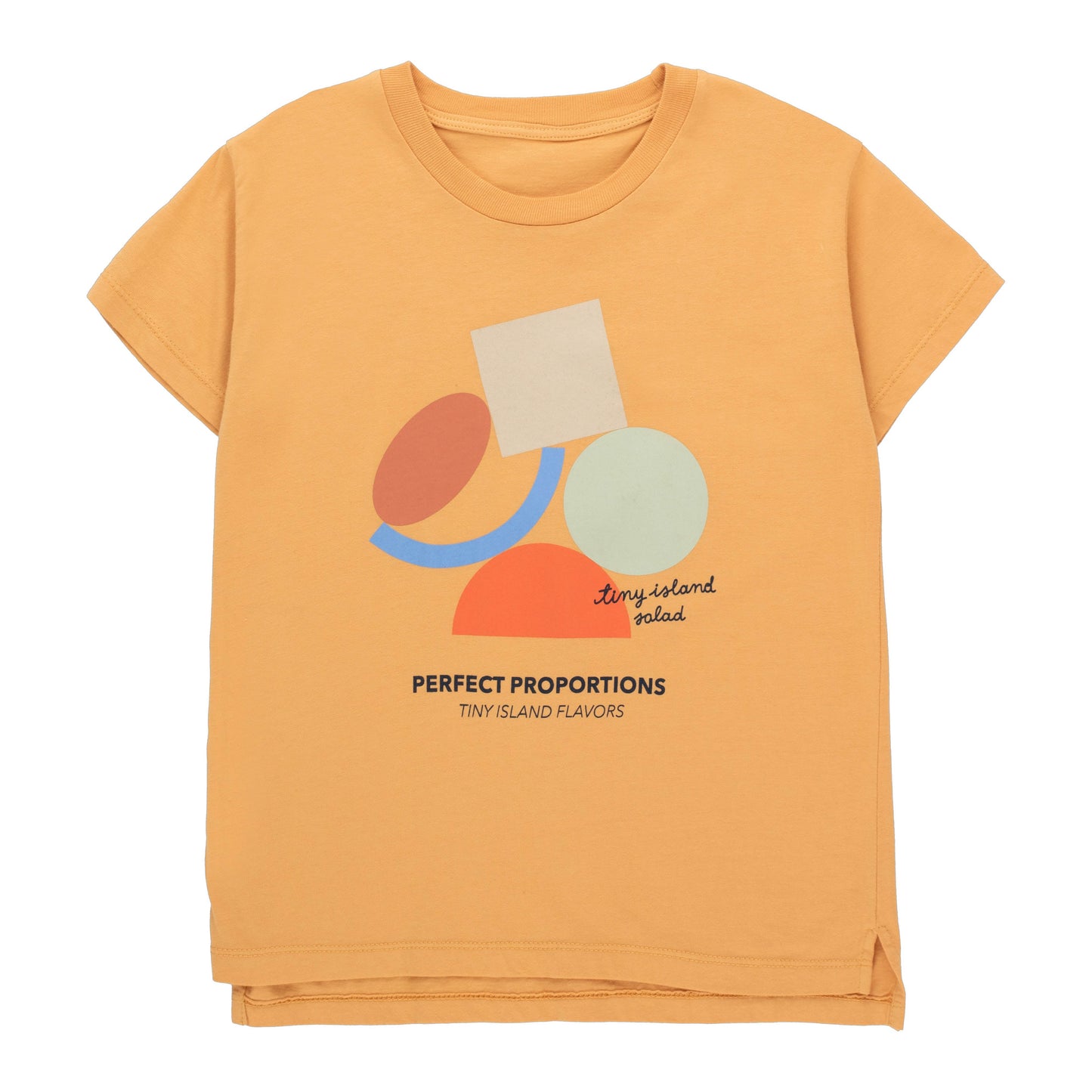 儿童米色印花棉T恤