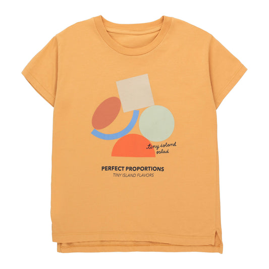 儿童米色印花棉T恤