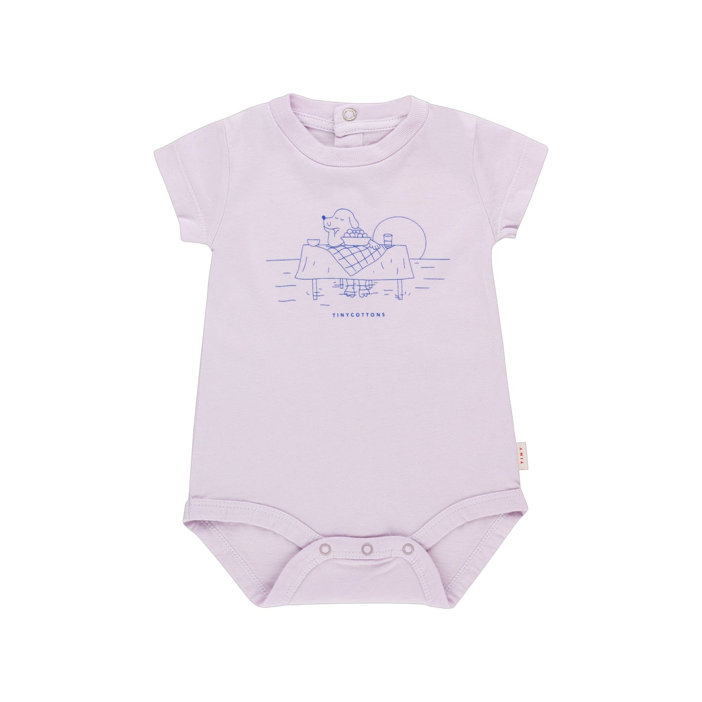 婴儿紫色棉连体衣