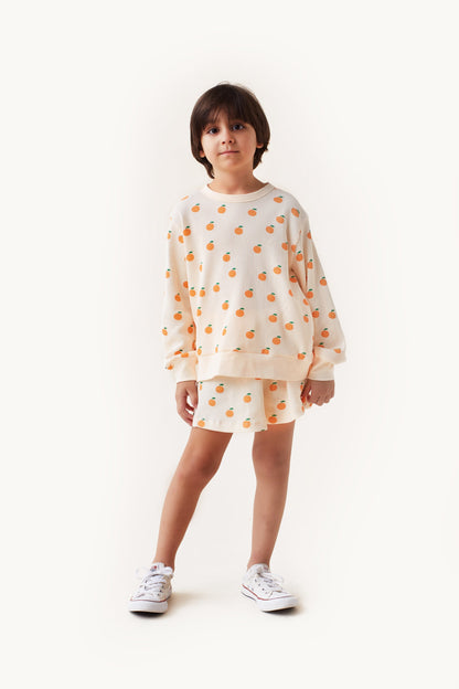 儿童白色棉卫衣