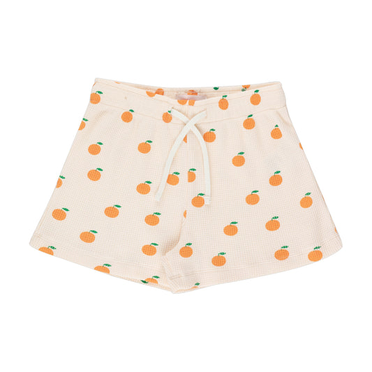 儿童米色橙子短裤