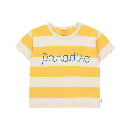 儿童黄色条纹棉T恤