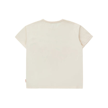 儿童白色印花棉T恤
