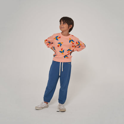 儿童藏青色棉长裤