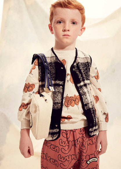 儿童黑色格子马甲