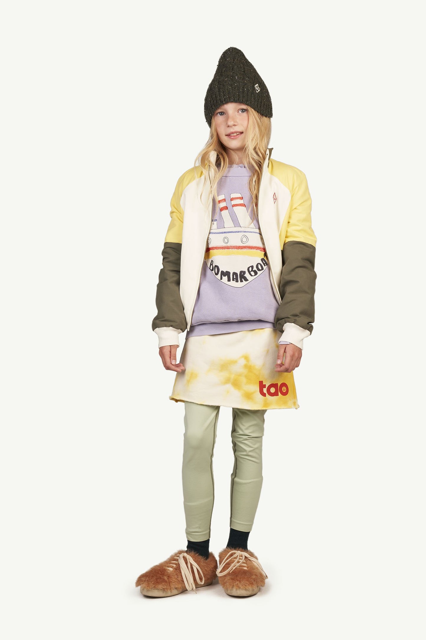 儿童紫色印花棉卫衣