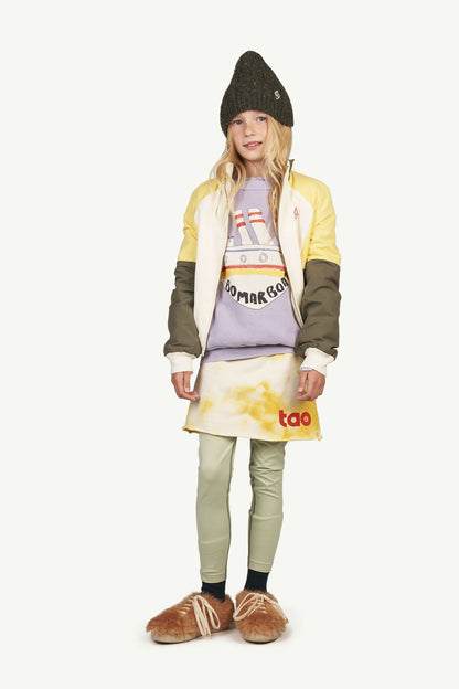 儿童紫色印花棉卫衣