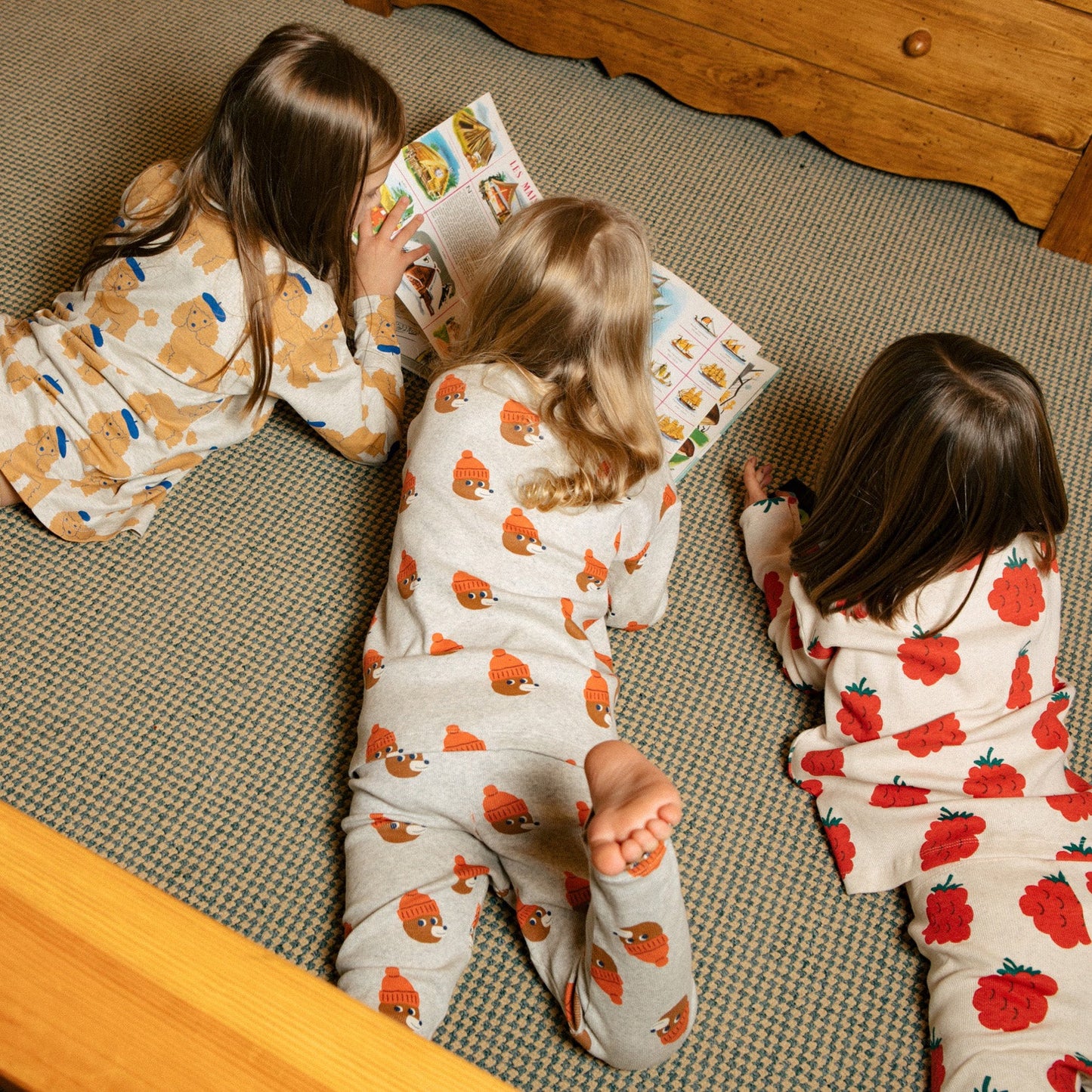 儿童灰色印花棉T恤