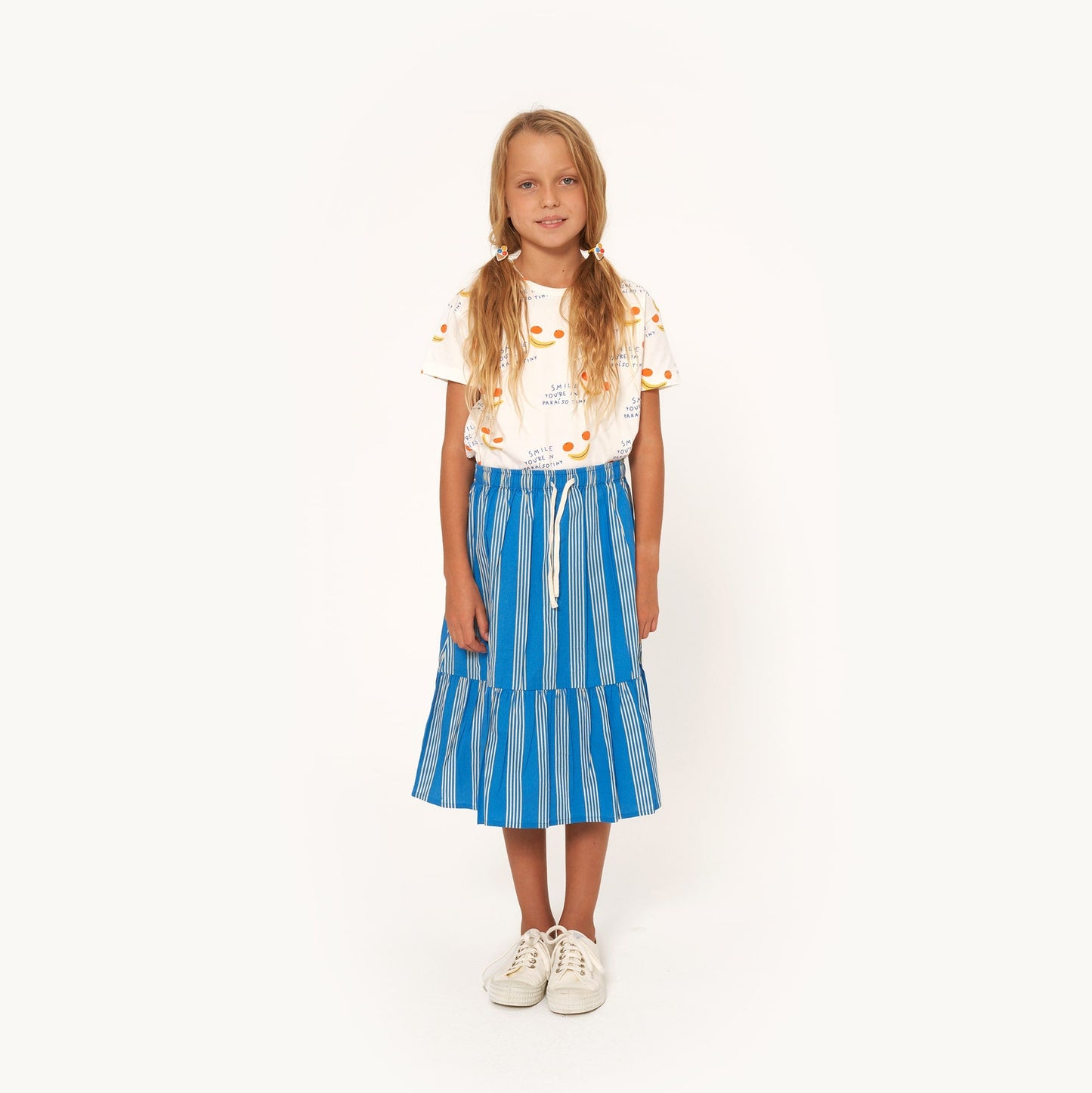 儿童白色笑脸棉T恤