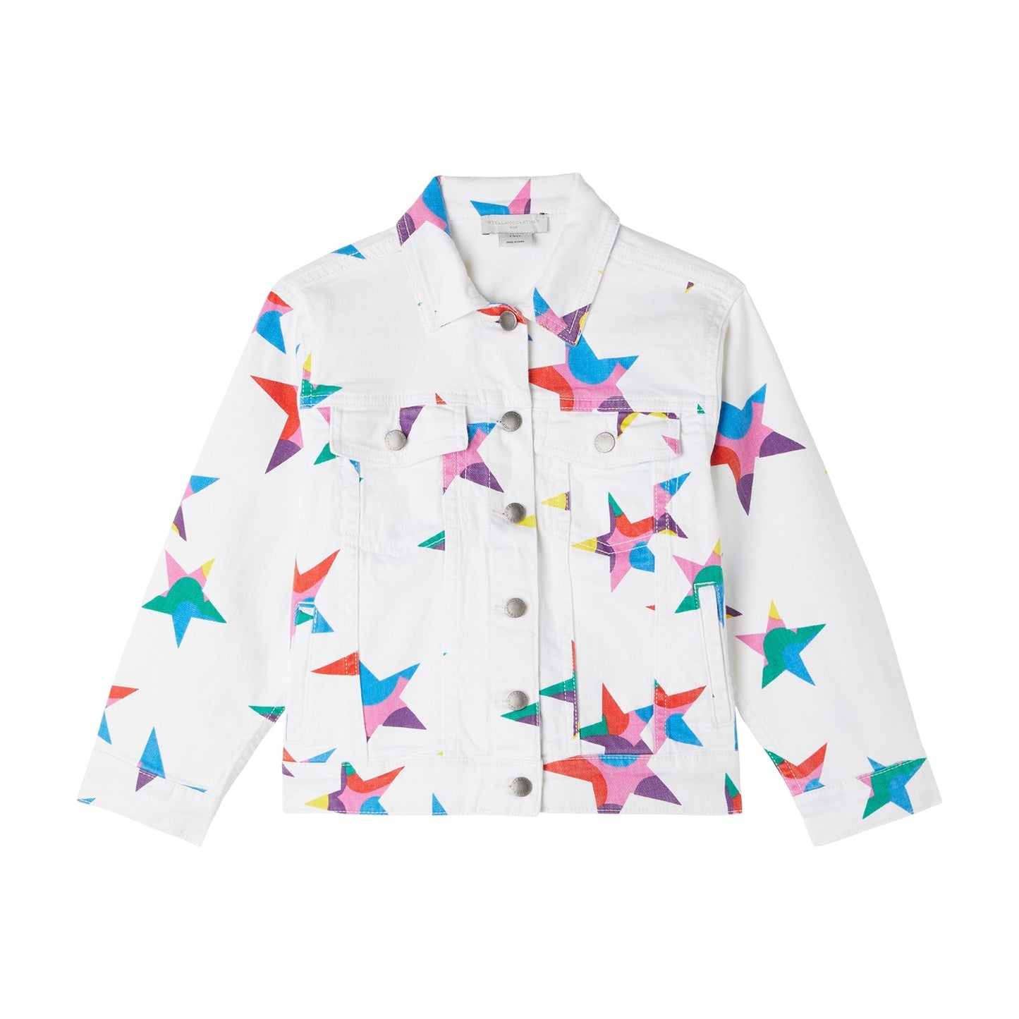 女童白色星星夹克