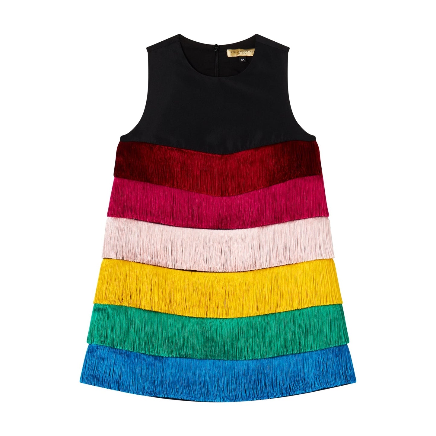 女童彩色流苏连衣裙