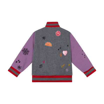 女童紫色夹克