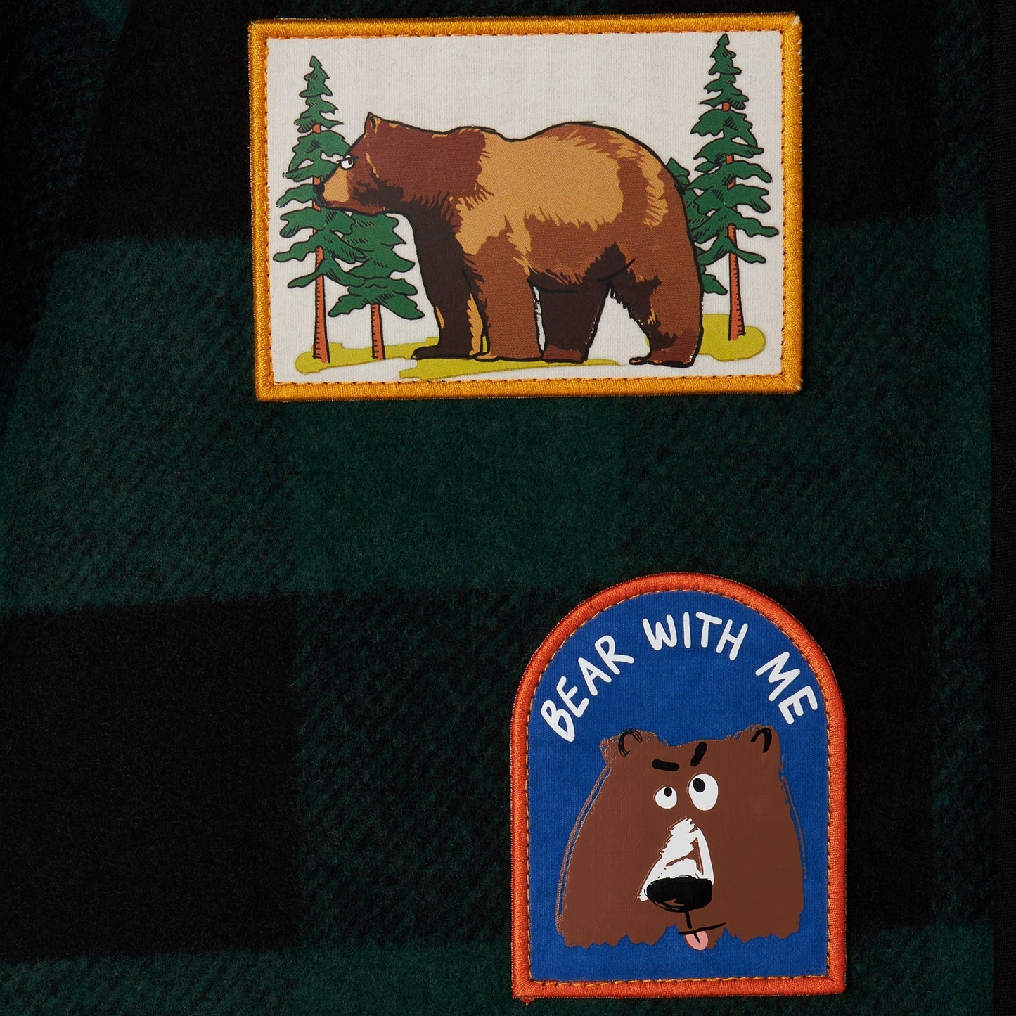 儿童绿色格子外套