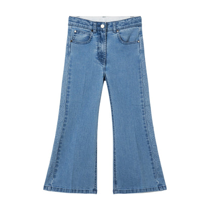女童蓝色牛仔裤