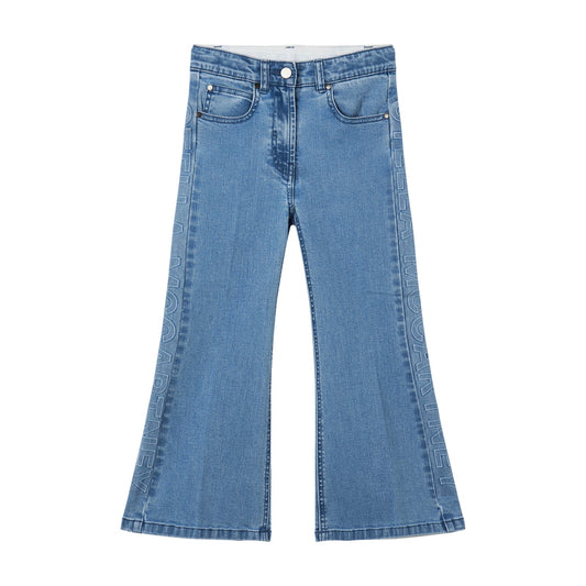 女童蓝色牛仔裤