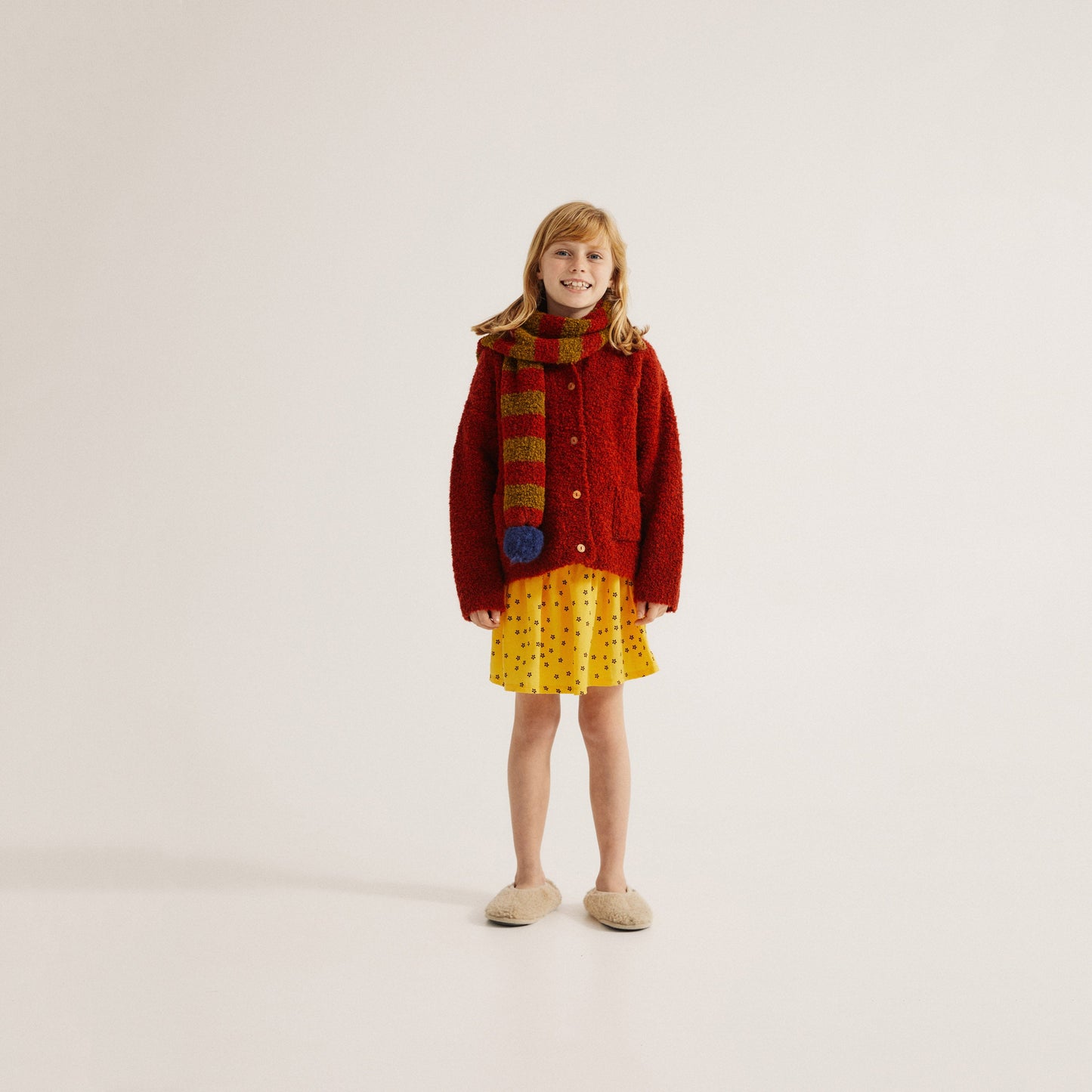 儿童橄榄绿围巾