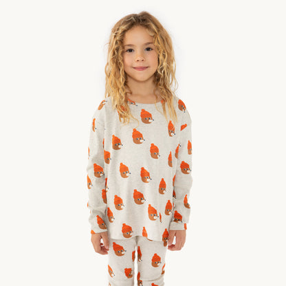 儿童灰色印花棉T恤