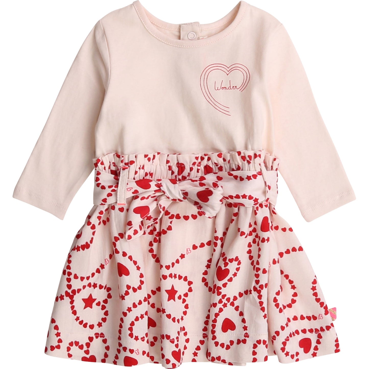 女婴淡玫瑰粉连衣裙