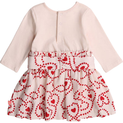 女婴淡玫瑰粉连衣裙