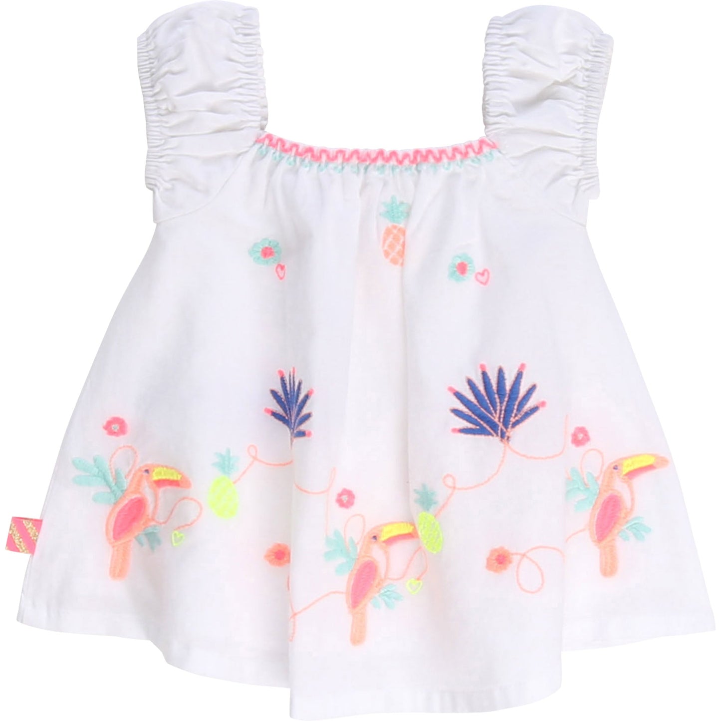 Baby Girls White Embroidery Cotton Top