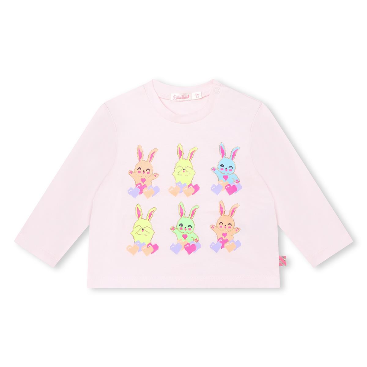 女婴浅粉色印花T恤