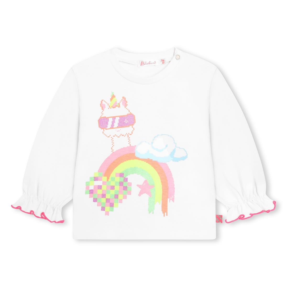 女婴白色印花T恤