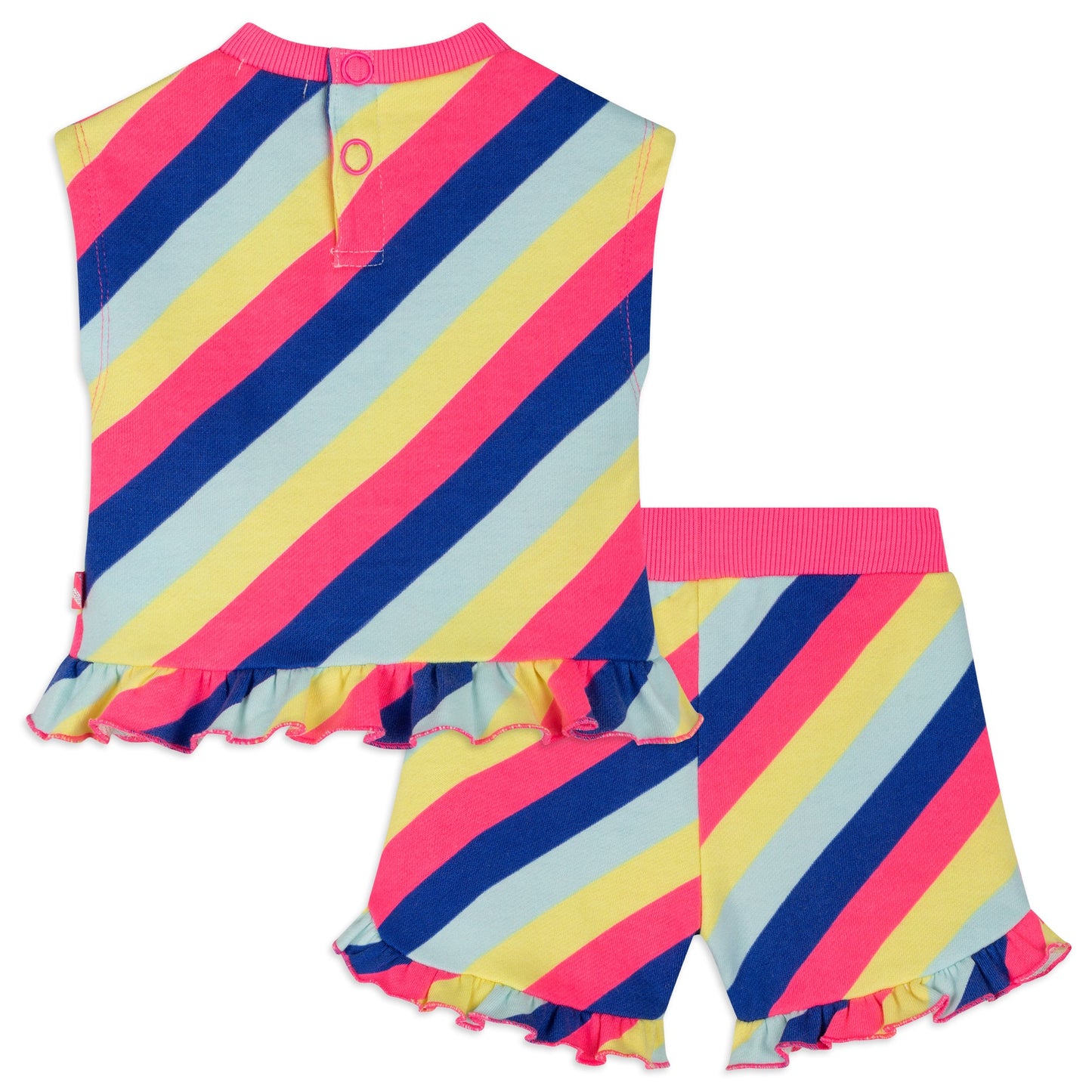 女婴彩色条纹棉套装