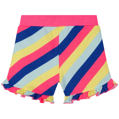 女婴彩色条纹棉套装